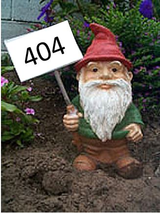 Gartenzwerg 404 - Dokument nicht verfügbar
